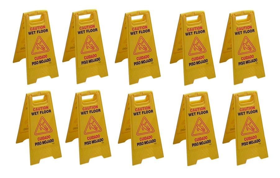 Paquete de 10 señalamientos de piso mojado DUST