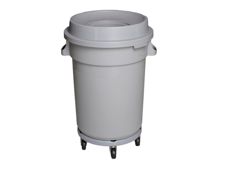Bote cilíndrico DUST con tapa embudo y dolly 120 litros