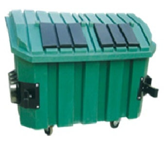 Contenedor DUST de 2000 litros con soportes laterales