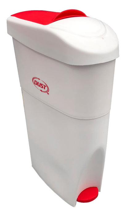 Bote DUST con pedal para toallas sanitarias, pañales y residuos tóxicos 18 litros.