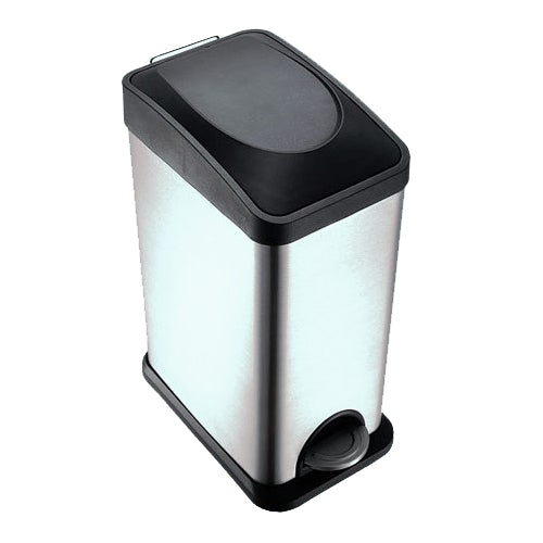 Bote DUST de acero inoxidable de 15 litros con pedal y liner