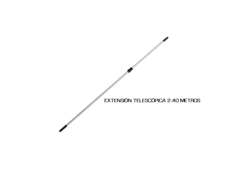 Extensión telescópica de aluminio 2.40 metros DUST
