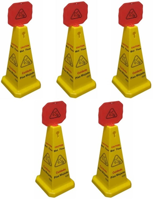 Paquete de 5 conos chicos de advertencia piso mojado DUST