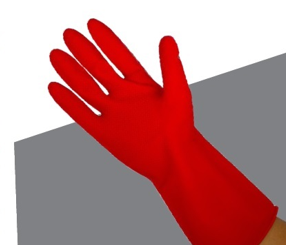 Caja 240 pares de guantes de uso doméstico color rojo