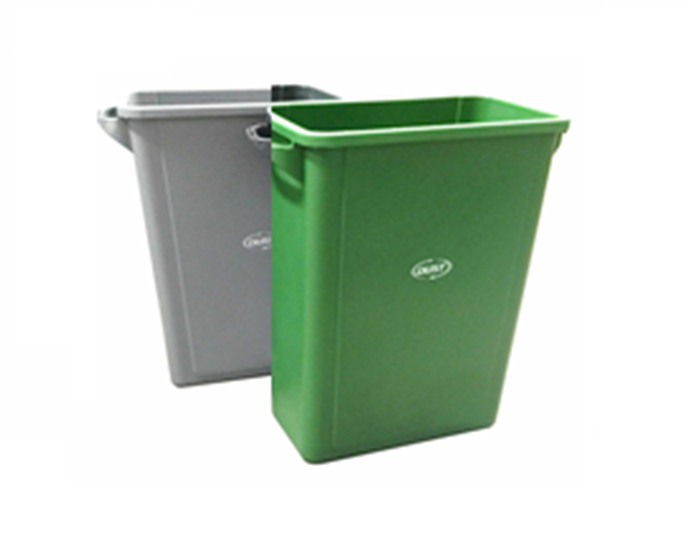 Paquete de 2 botes SLIM DUST 65 litros, gris y verde