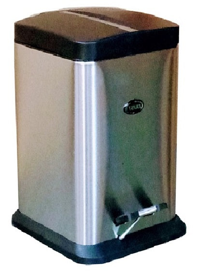 Bote DUST SILVER de acero inoxidable con pedal 20 litros
