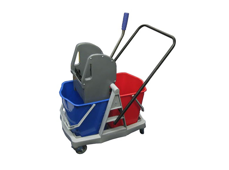 Cubeta DUST doble (azul y rojo) con exprimidor 30 litros