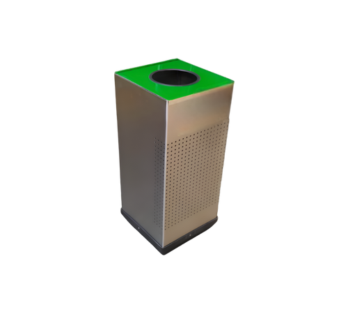 Contenedor Ecológico Cubo Punzonado de Acero Inoxidable Cod. 636911 - 637011-L