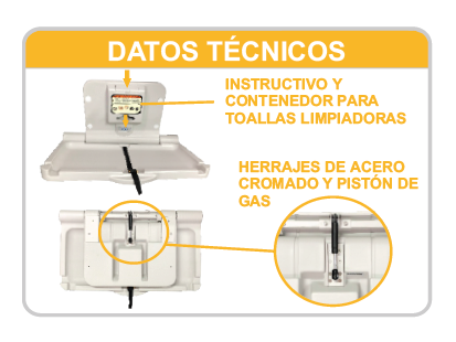 Cambiador de bebé DUST horizontal ECO