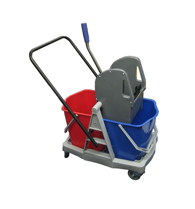 Paquete de 2 cubetas DUST dobles (azul y rojo) con exprimidor 30 litros