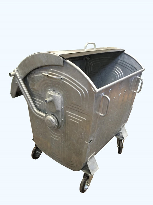 Contenedor metálico 1136 litros tapa cóncava