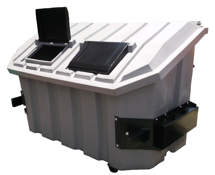Contenedor DUST de 2000 litros con soportes laterales