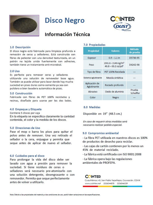 PAQUETE DE 4 CAJAS DE 5 DISCOS PARA PULIDORA DE 19"