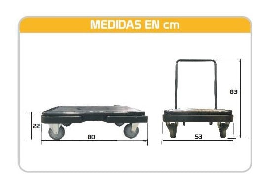 Plataforma DUST con rodajas y manubrio