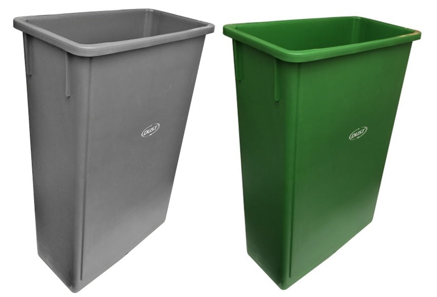 Paquete de 2 botes SLIM DUST 90 litros gris y verde