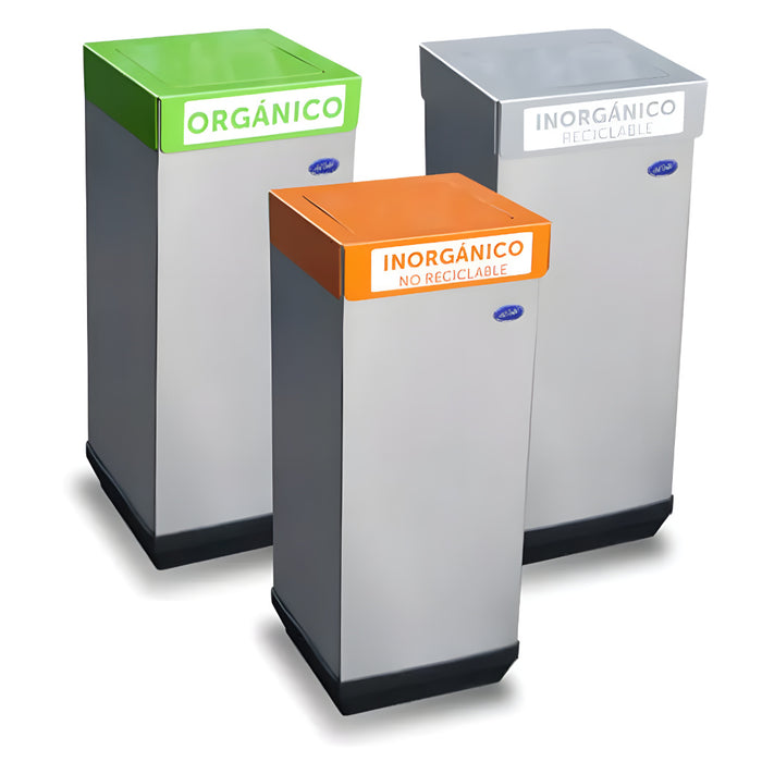 Contenedor Ecológico Cubo Balancín de Acero Inoxidable Cod. 655011